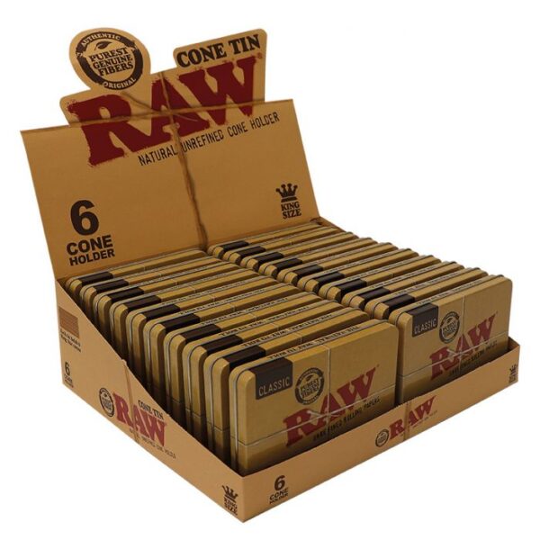 RAW Tin Case for 6 King Size Cones